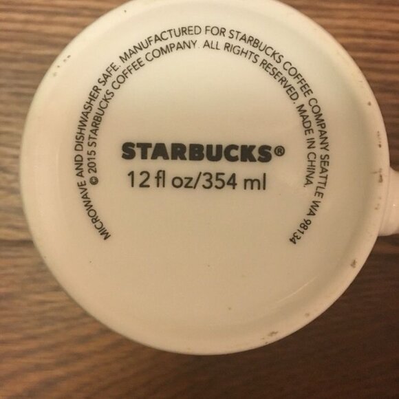 Starbucks Coffee Cup Mug Christmas Trees 2015 Holiday Pine Trees Evergreens - Picture 3 of 3